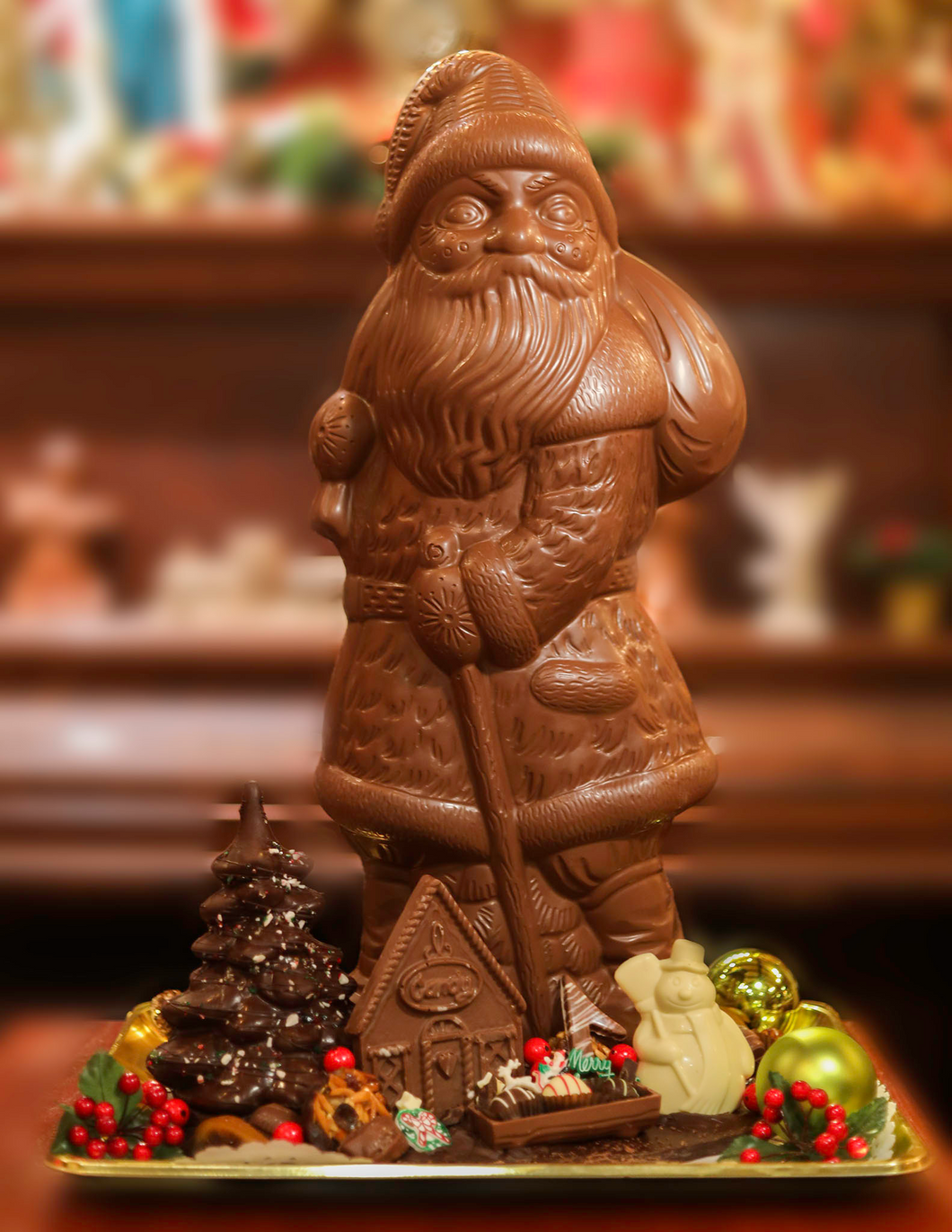 Big Santa Chocolate Sculpture