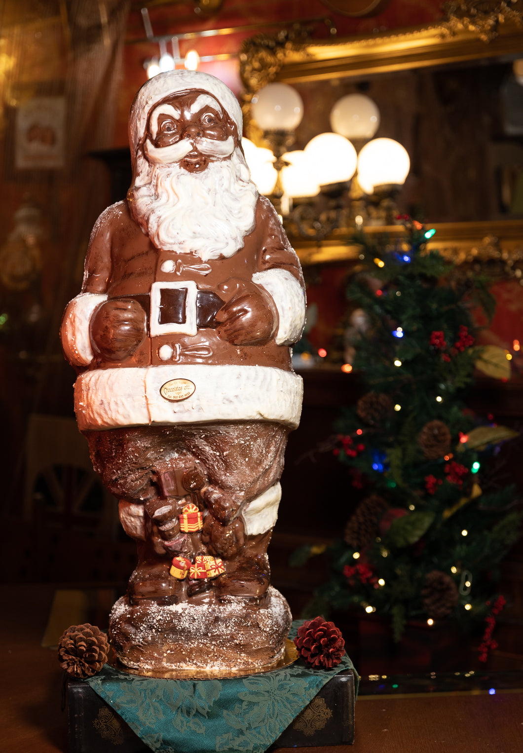 Giant Santa Chocolate Sculpture
