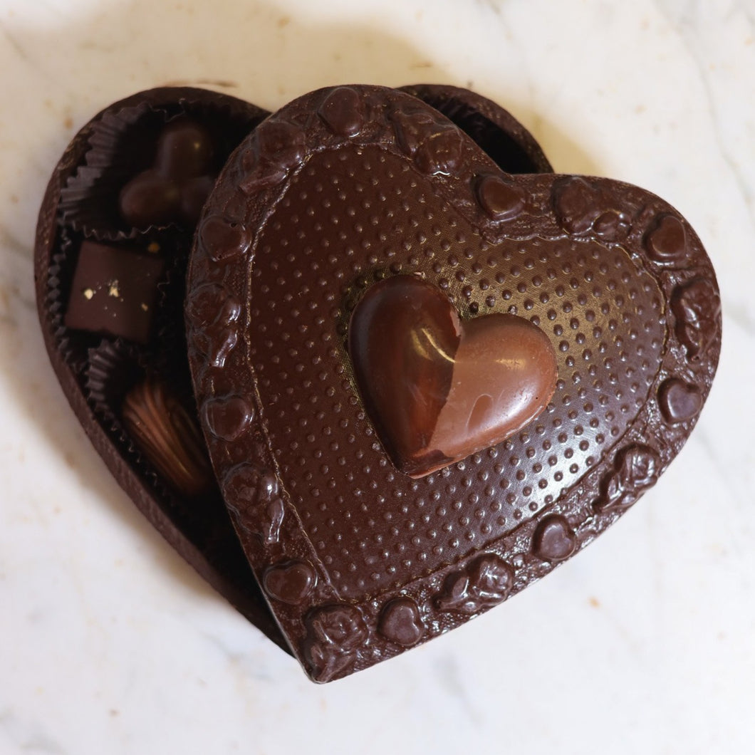 Heart Shaped Chocolate Tray with Lid