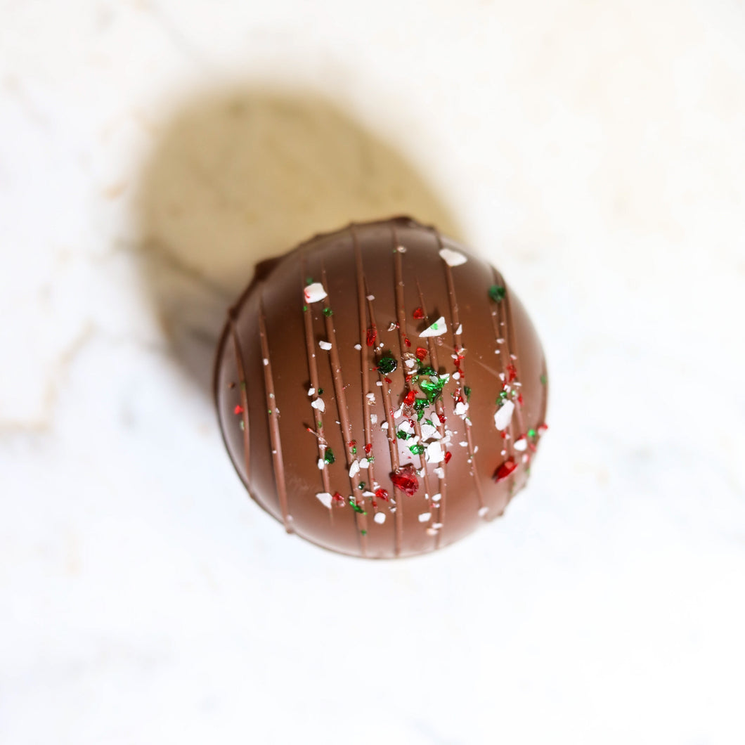 Candy Cane Marshmallow Bomb